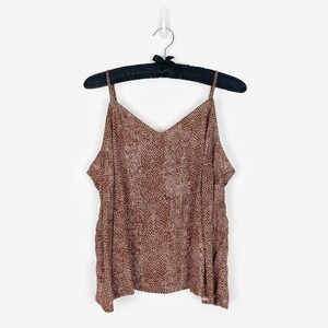 A New Day Animal Print Cami Size XXL Brown Plus Size Casual Earth Girl Summer